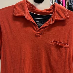 Vintage Banana Republic polo, in burnt orange.  Men’s size large.